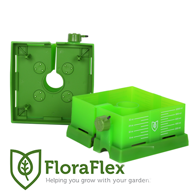 FloraFlex 6" Square Flood & Drop Shield w/Quicker Drippers